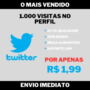 1.000 Visitas no Perfil do Twitter - Redes Sociais