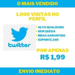 1.000 Visitas no Perfil do Twitter