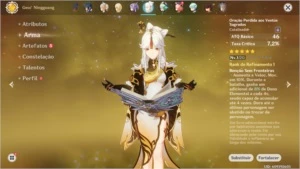 AR39 XIAO, KEQING C1, VENTI, DILUC E TARTAGLIA, ARMA 5* - Genshin Impact