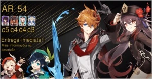 AR 54 Hu tao / Klee / Childe / Venti e Mona c3 Conta genshin - Genshin Impact