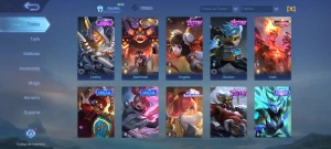 Conta mobile legends com várias skins collector
