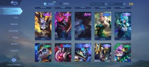 Conta mobile legends com várias skins collector