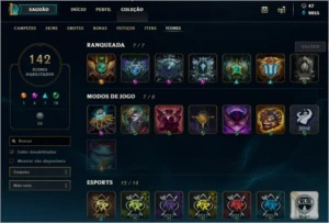 Conta diamante 1 EX MASTER - League of Legends LOL