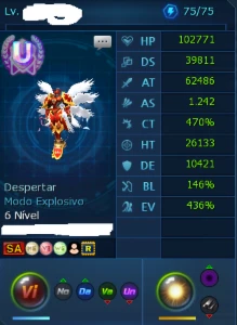 Conta End game LA OMEGA - Digimon Masters Online DMO