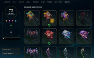 MMR Platina Todos os campeões 150 skins 70 cromas e +150k EA - League of Legends LOL