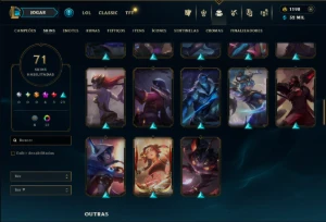 Ouro 4 com 75 Champs e 71 Skins ( MONO ADC ) +4 Prestigios - League of Legends LOL