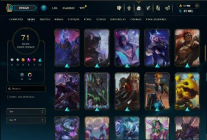 Ouro 4 com 75 Champs e 71 Skins ( MONO ADC ) +4 Prestigios - League of Legends LOL