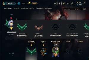 Conta Esmeralda 3 com 40 campeões e 5 skins