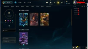 CONTA NV 38, 28 campeões, 8 skins, nv 38, 2412EA - League of Legends LOL