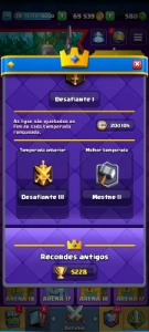 Conta clash royale com mais de um ano criada