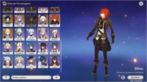 Conta Genshim Impact AR52, com 7 personagens 5 estrelas. - Genshin Impact