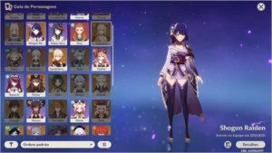 Conta Genshim Impact AR52, com 7 personagens 5 estrelas. - Genshin Impact