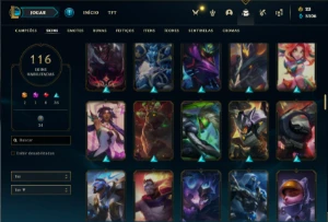 Conta bronze 4 com 150 Champs e 116 Skins - League of Legends LOL