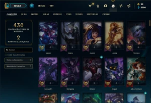 Conta bronze 4 com 150 Champs e 116 Skins - League of Legends LOL