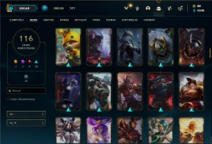 Conta bronze 4 com 150 Champs e 116 Skins - League of Legends LOL