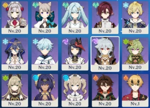C6 Yelan, C4 Mona, C2 Dehya, C1 Baizhu, Kazuha, Furina... - Genshin Impact