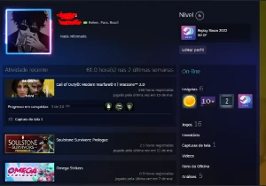 Conta com COD MW2,God Of War, New World, GTA V entre outros. - Steam