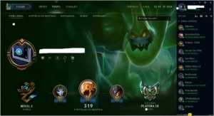 Conta Platina 3 no League of Legends LOL