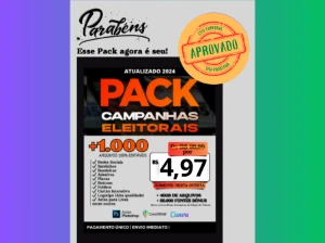 Pack Campanhas Eleitoral- 1.000 Artes Prontas 100% Editáveis - Outros