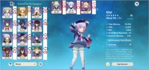 Genshin Impact Ar 55, 8 Personagens 5*, 7 Armas 5*