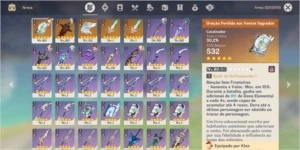 Ar 50 Ayaka, Klee, Shogun Raiden, Qiqi e Jean + 5 Armas T5 - Genshin Impact
