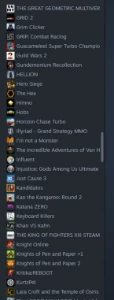 Conta Steam nivel 11 com 292 jogos + 107 reais em saldo