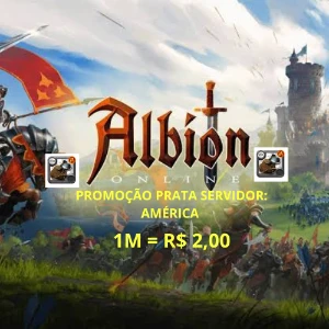🟢 PROMOÇÃO Prata Albion Servidor: América  1M = R$ 2,00 - Albion Online