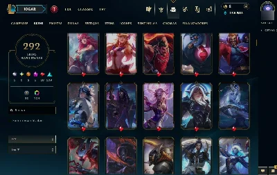 Conta Mestre + 500 Pdl Full Champions 292 Skins Full Acesso - League of Legends LOL