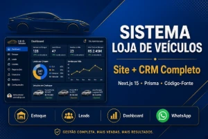 🚗 Sistema Completo Loja De Veículos + Site + Crm - Sites, Lojas e Sistemas Prontos Sites e Scripts