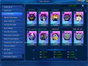 Conta LA Omega com Cm rank U - Digimon Masters Online DMO