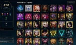 Vendo conta no lol 1028 skins - League of Legends