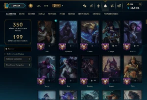 TODOS os Champs e 136 Skins ( MONO ADC ) +6 Prestigios - League of Legends LOL