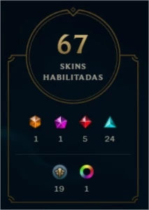 conta de lol nivel 209 67 skins - League of Legends