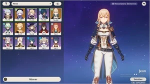 Conta AR 37 com Jean, Qiqi e Razor - Genshin Impact