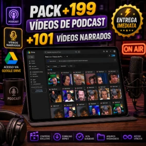 Pack +199 Vídeos de Podcast + 101 Vídeos Narrados - Outros