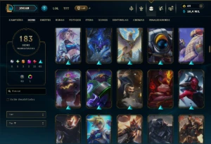 Prata 3 com TODOS os Champs e 183 Skins ( ADC / SUP / JG ) - League of Legends LOL