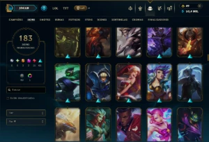Prata 3 com TODOS os Champs e 183 Skins ( ADC / SUP / JG ) - League of Legends LOL