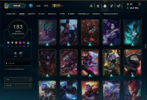Prata 3 com TODOS os Champs e 183 Skins ( ADC / SUP / JG ) - League of Legends LOL