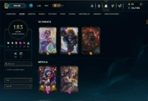 Prata 3 com TODOS os Champs e 183 Skins ( ADC / SUP / JG ) - League of Legends LOL