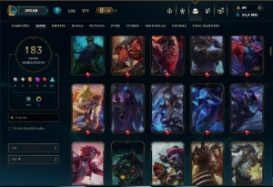 Prata 3 com TODOS os Champs e 183 Skins ( ADC / SUP / JG ) - League of Legends LOL