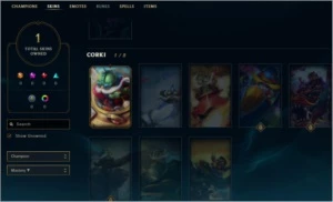 League of legends UFO CORKI SKIN CONTA SERVER NA LOL