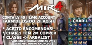 CONTA NV40 MIR4 (ACEITO ENCOMENDA)