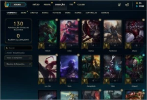 CONTA LOL - PRATA 2, 50 Champs, 30 Skins - League of Legends