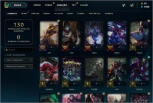 CONTA LOL - PRATA 2, 50 Champs, 30 Skins - League of Legends