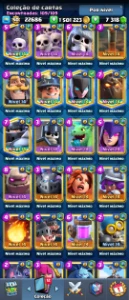 Conta Clash Royale lv 50 7.000 troféus líder do clã. 1.500,0