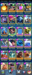 Conta Clash Royale lv 50 7.000 troféus líder do clã. 1.500,0
