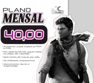 Plano mensal de jogos de PS5 e PS4 - ASSINATURA