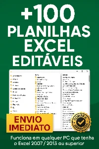 Mais de 100 Planilhas Excel Editáveis