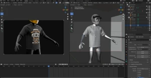 Mockup 3D de camisa animada no - Blender - Serviços Digitais