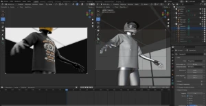 Mockup 3D de camisa animada no - Blender - Serviços Digitais